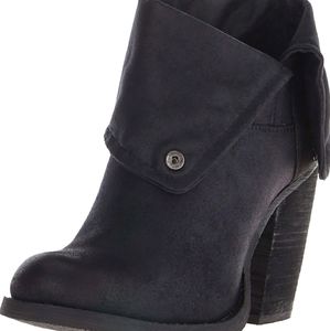 New foldover black booties